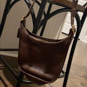 Brown Leather Coach Crossbody Purse